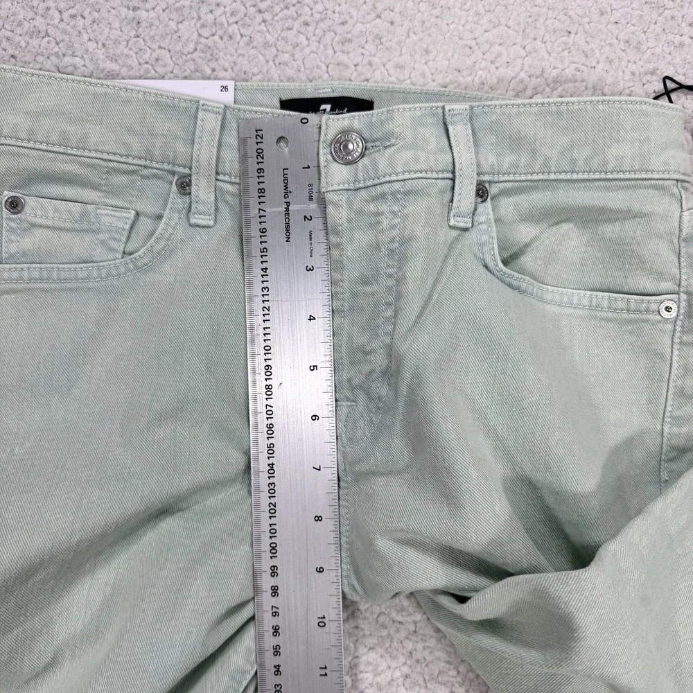 7 For All Mankind Josefina Boyfriend Jeans Womens 26 (28x24.5) Mint Minimalist
